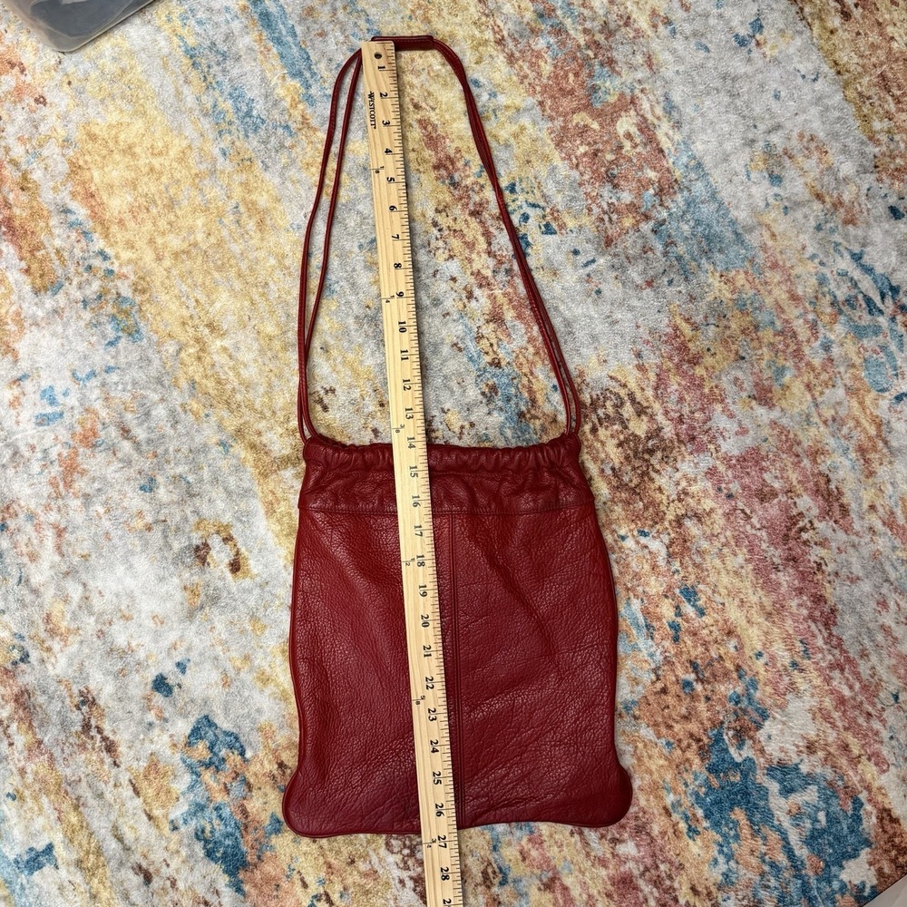 Hobo International Crossbody Bag Red Leather Hobo Vintage Hippie Purse - Picture 15 of 16